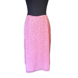 Joan Leslie Pink Floral Maxi Skirt – Size 16P